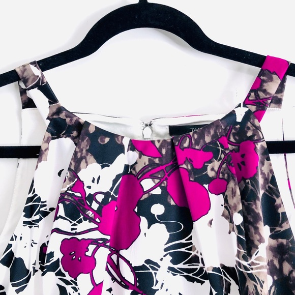 Tahari Malia Dress Sheath Floral Print Magenta 6 - Picture 5 of 16